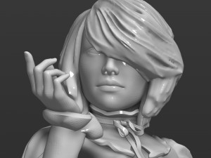 woman in a dress 3d print model 3D 打印模型