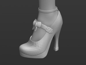woman in a dress 3d print model 3D 打印模型