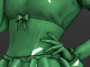 woman in a dress 3d print model 3D 打印模型