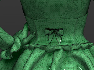 woman in a dress 3d print model 3D 打印模型