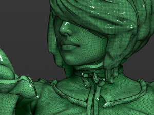 woman in a dress 3d print model 3D 打印模型