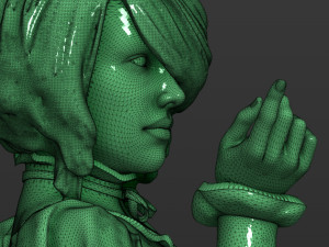 woman in a dress 3d print model 3D 打印模型