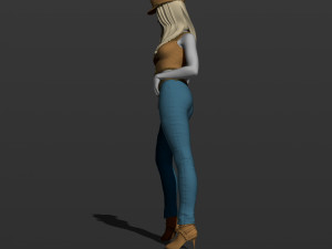 american woman 3d print model 3D Print Model