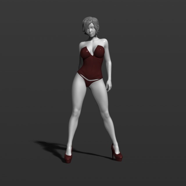 pretty woman part 3 3d print model 3D 打印模型 .c4d .max .obj .3ds .fbx .stl .blend 