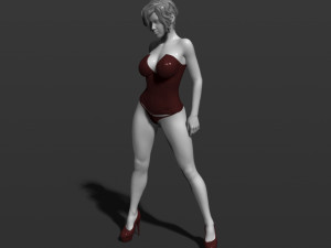 pretty woman part 3 3d print model 3D 打印模型