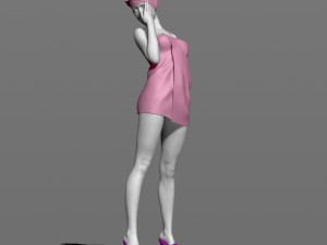 girl after shower 3d print model 3Dプリントモデル