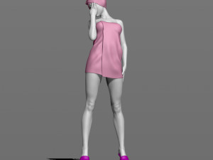 girl after shower 3d print model Modèles 3D en vedette