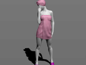 girl after shower 3d print model Modèles 3D en vedette