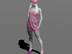 girl after shower 3d print model Modèles 3D en vedette