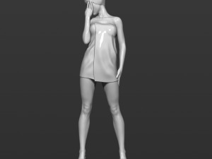 girl after shower 3d print model Modèles 3D en vedette