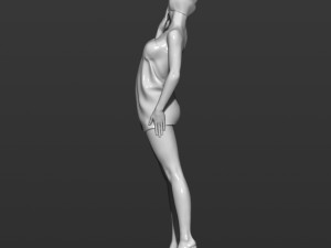 girl after shower 3d print model Modèles 3D en vedette