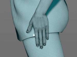 girl after shower 3d print model 3D Print Model