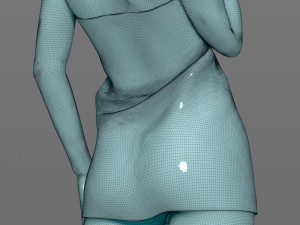 girl after shower 3d print model Modèles 3D en vedette