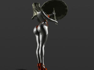 sexy mary poppins free 3d print model Modelo de impresión 3D