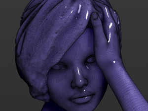 pretty girl sits on boxes 3d print model Modèles 3D en vedette