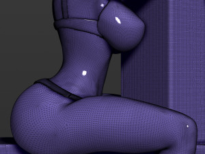 pretty girl sits on boxes 3d print model Modèles 3D en vedette