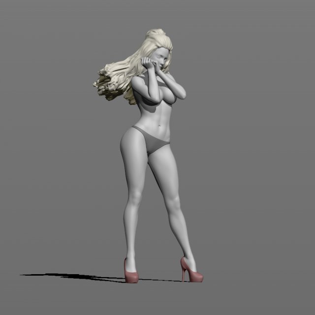 girl in the wind 3D प्रिंट मॉडल .c4d .max .obj .3ds .fbx .stl .blend 