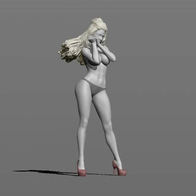 girl in the wind 3D Print Model .c4d .max .obj .3ds .fbx .stl .blend 