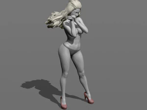 girl in the wind 3D Print Model