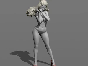 girl in the wind 3D Print Model