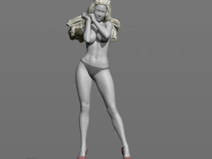 girl in the wind 3D Print Model