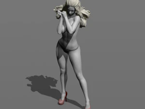 girl in the wind 3D Print Model