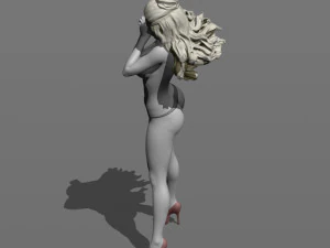 girl in the wind 3D Print Model