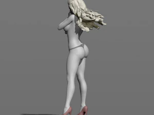 girl in the wind 3D Print Model