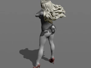 girl in the wind 3D Print Model