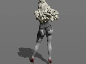 girl in the wind 3D Print Model