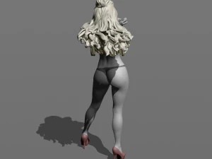 girl in the wind 3D Print Model