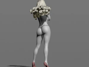 girl in the wind 3D Print Model
