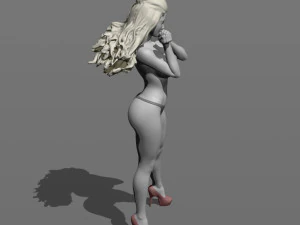 girl in the wind 3D Print Model