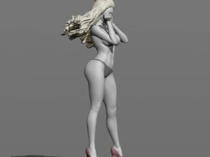 girl in the wind 3D Print Model