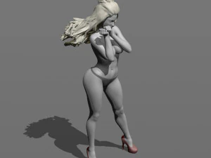 girl in the wind 3D Print Model