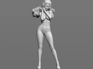 girl in the wind 3D Print Model