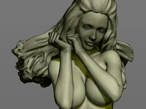 girl in the wind 3D Print Model