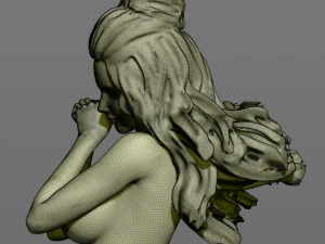 girl in the wind 3D Print Model