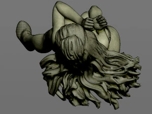 girl in the wind 3D Print Model