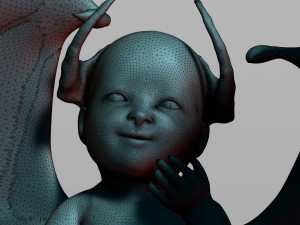 baby demon 3D 打印模型