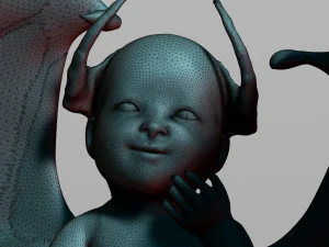 baby demon 3D Print Model