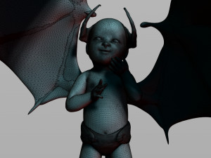 baby demon 3D 打印模型