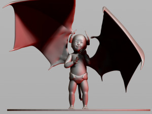 baby demon 3D 打印模型