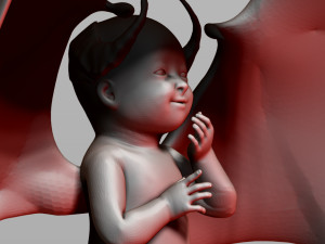 baby demon 3D 打印模型