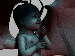 baby demon 3D 打印模型