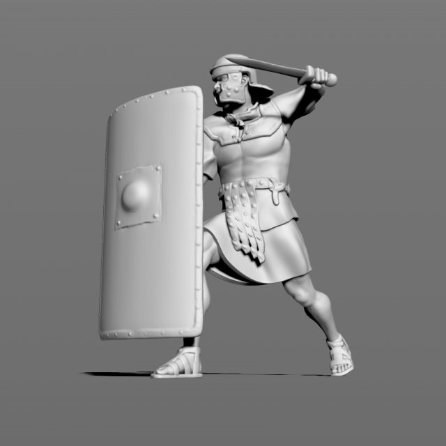 roman legionnaire Modello di stampa 3D .c4d .max .obj .3ds .fbx .stl .blend