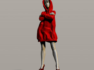 pretty girl in a sweatshirt Modelo de Impressão 3D