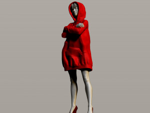 pretty girl in a sweatshirt Modelo de Impressão 3D