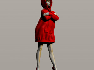 pretty girl in a sweatshirt Modelo de Impressão 3D