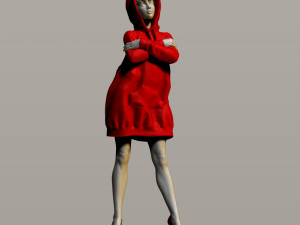 pretty girl in a sweatshirt Modelo de Impressão 3D